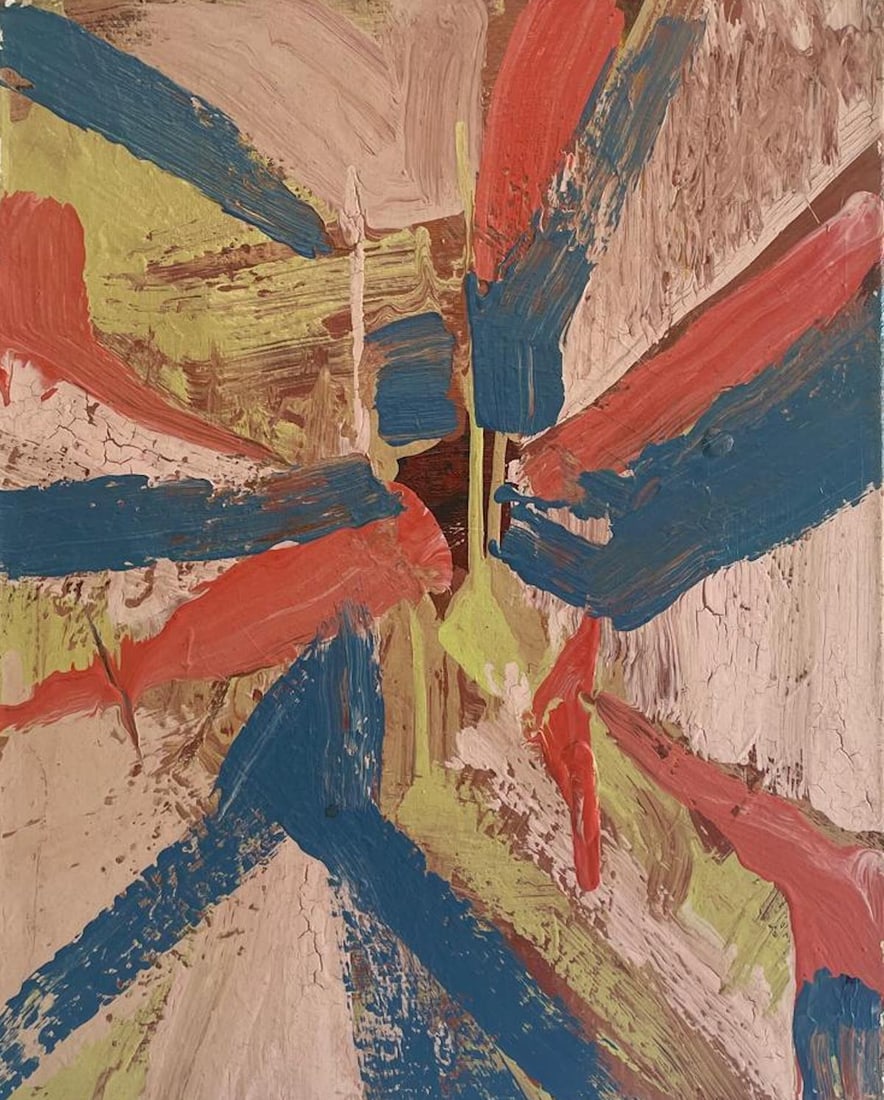 Ron Scott Sippel Pop Abstract Art Oil Painting on Canvas: Description: Ron Scott Sippel Pop Abstract Art Oil Painting on Canvas; Measurement approximate: 24" x 18"; Material: Oil on Canvas