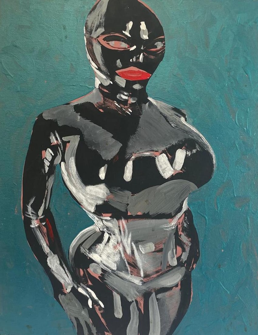 Ron Scott Sippel Pop Nude Art Oil Painting on Canvas: Description: Ron Scott Sippel Pop Nude Art Oil Painting on Canvas; Measurement approximate: 24" x 18"; Material: Oil on Canvas; NO RESERVE
