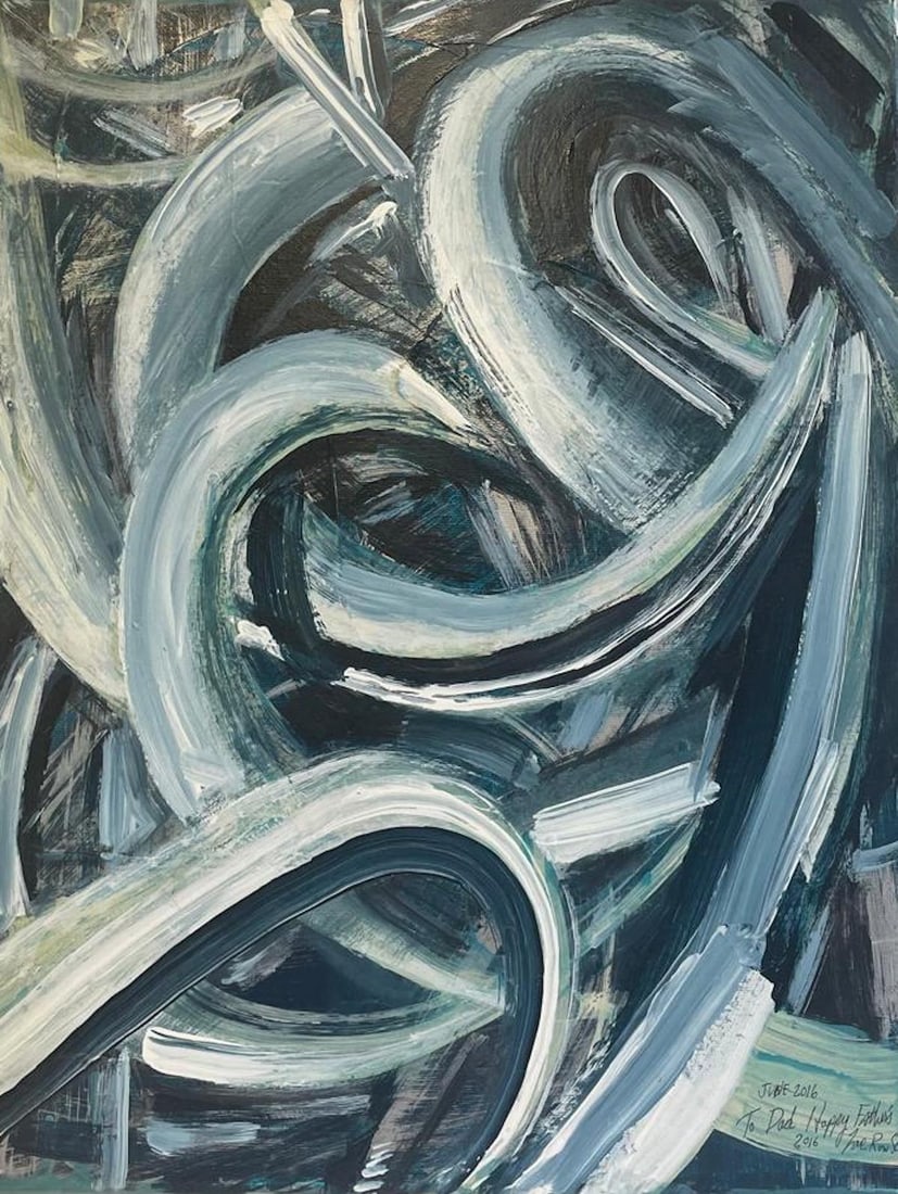 Ron Scott Sippel Pop Abstract Art Oil Painting on Canvas: Description: Ron Scott Sippel Pop Abstract Art Oil Painting on Canvas; Measurement approximate: 24" x 18"; Material: Oil on Canvas; NO RESERVE