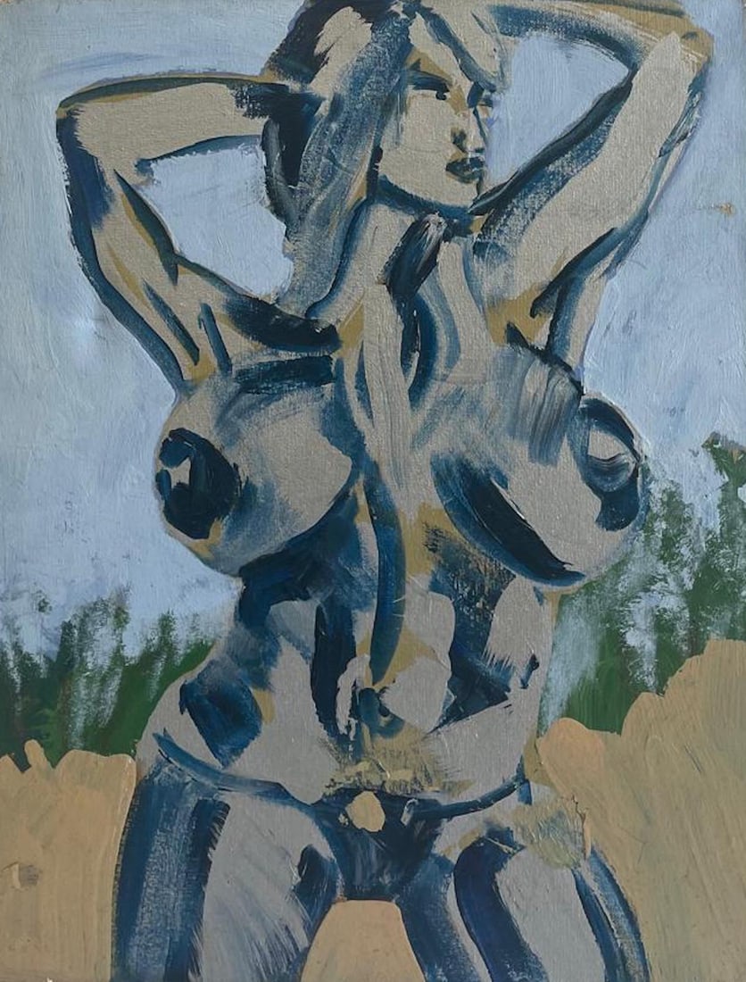 Ron Scott Sippel Pop Nude Art Oil Painting on Canvas: Description: Ron Scott Sippel Pop Nude Art Oil Painting on Canvas; Measurement approximate: 24" x 18"; Material: Oil on Canvas; NO RESERVE