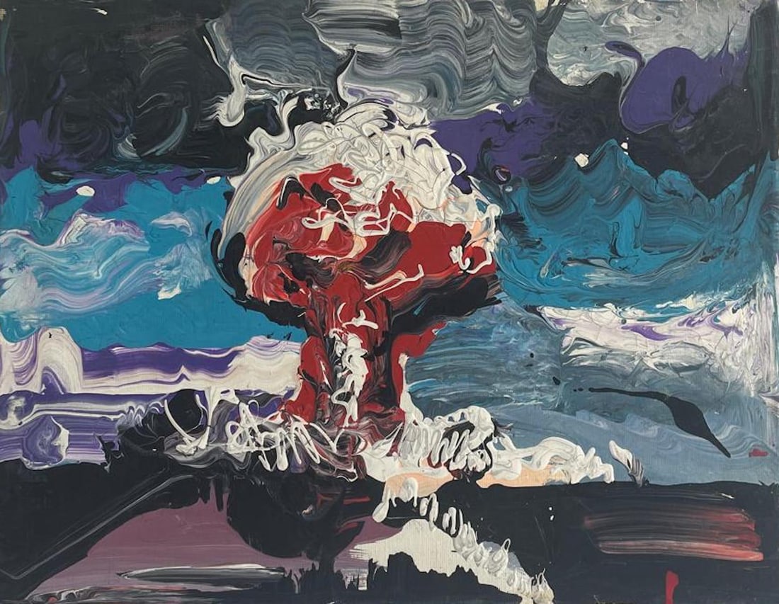 Ron Scott Sippel Pop Abstract Art Oil Painting on Canvas: Description: Ron Scott Sippel Pop Abstract Art Oil Painting on Canvas; Measurement approximate: 24" x 18"; Material: Oil on Canvas; NO RESERVE