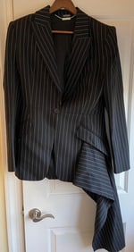 Alexander McQueen Pinstripe Blazer Tail Size 48