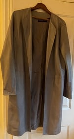 Donna Karan 100% Lamb Skin Long Coat Size 46