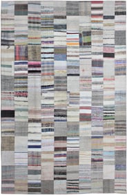 Handmade Vintage Patchwork Rug. 9'9" x 12'11"