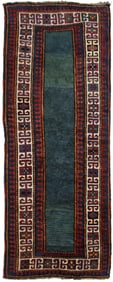 Handmade Vintage Talish Kazak Rug. 3'9" x 9'7"