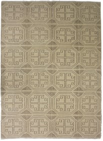 Hand Knotted Modern Design Kilim - 9'5" X 6'10"