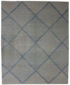Hand Knotted Modern Design Kilim - 9'5" X 8'4"