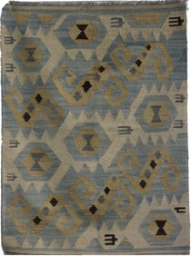 Hand Knotted Kilim - 2'10" x 4'1"