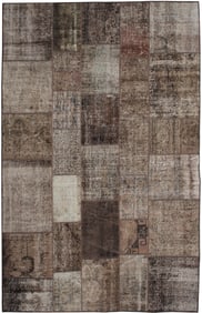 Handmade Vintage Patchwork Rug. 6'4" x 9'5"