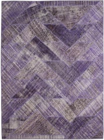 Handmade Vintage Patchwork Rug in red color. 8' x 10'1