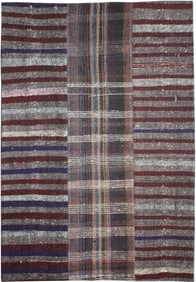 Handmade Vintage patchwork Rug. 8'2" x 10