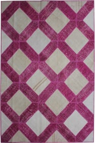 Handmade Vintage patchwork Rug. 7'2" x 10'3"