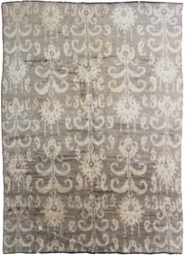 Handmade Ikat Wool Rug. 8' x 10"