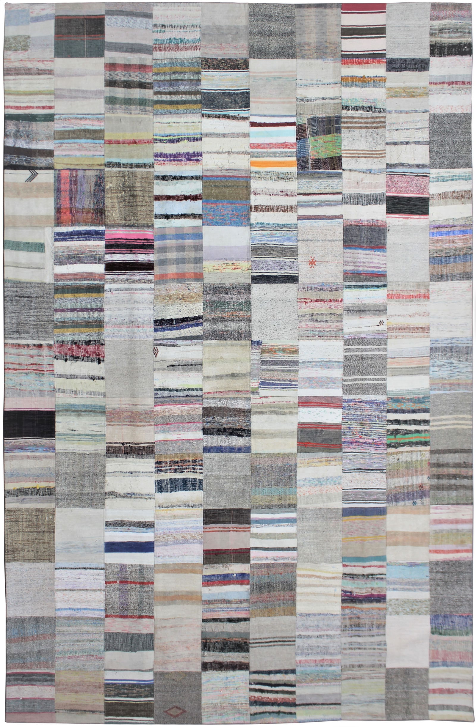 Handmade Vintage Patchwork Rug. 9'9" x 12'11" (1 of 4)