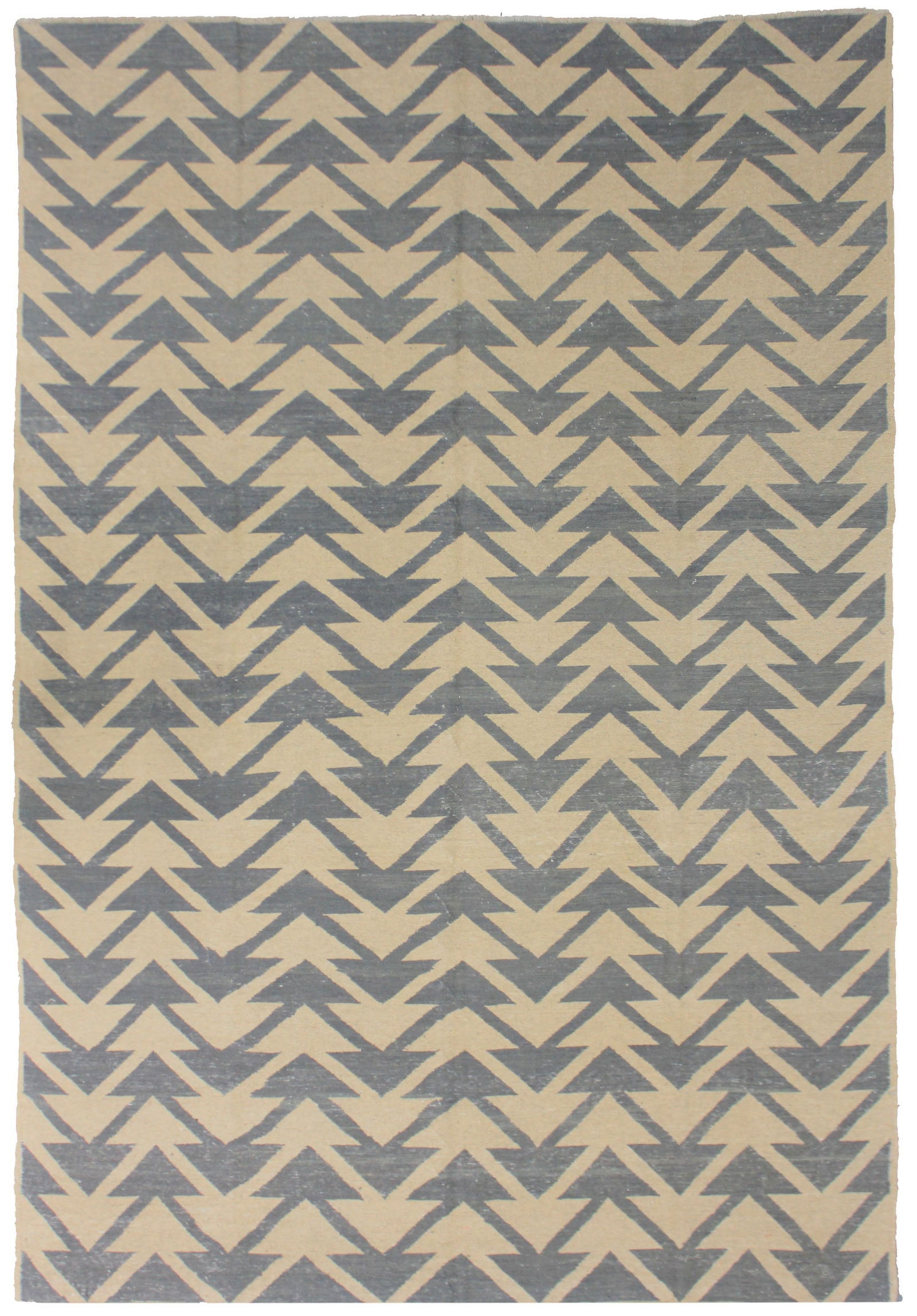 Hand Knotted Modern Design Kilim - 9'11" X 6'7" (1 of 5)