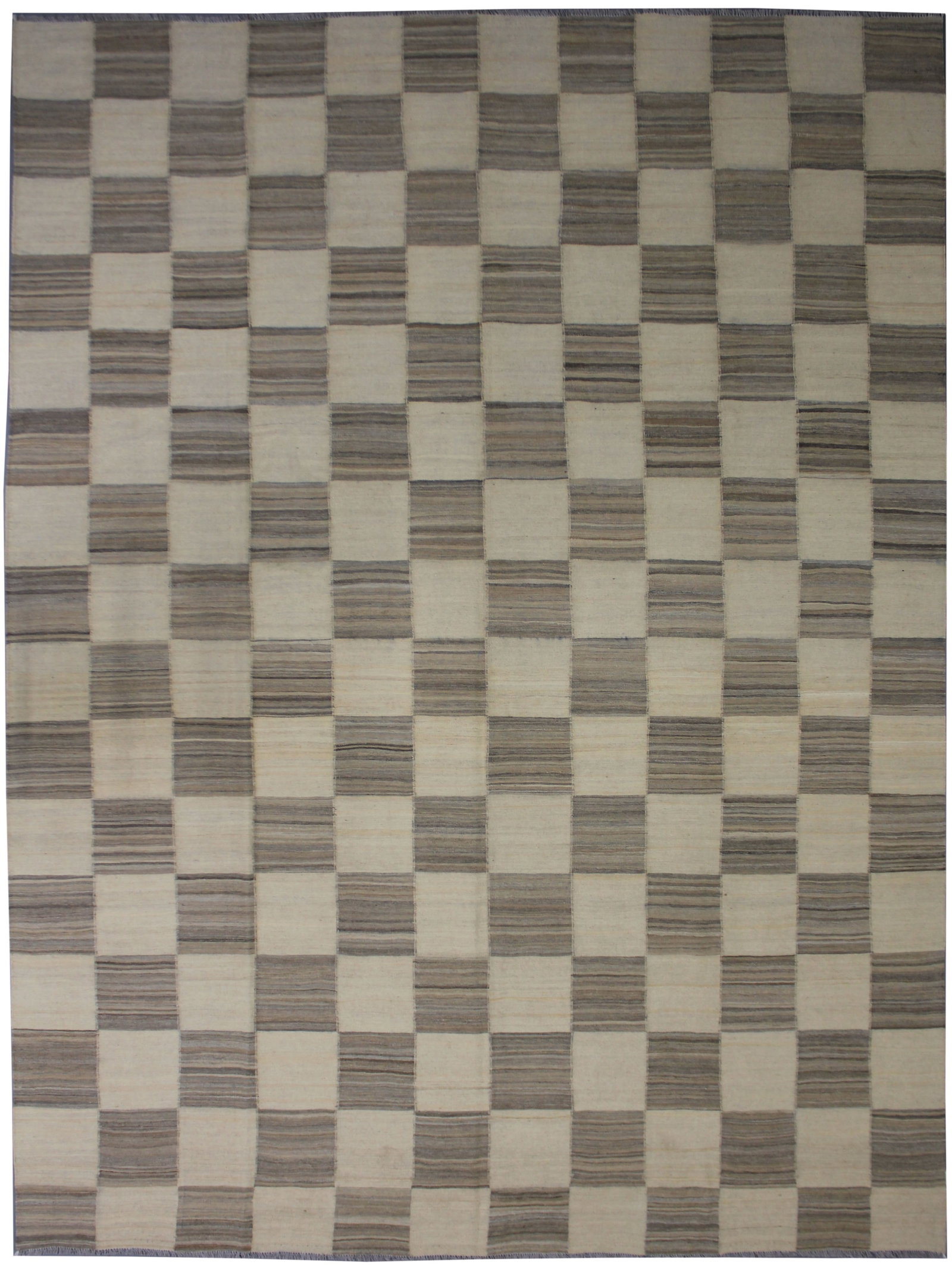 Hand Knotted Modern Design Kilim - 9'11" X 12'9" (1 of 6)