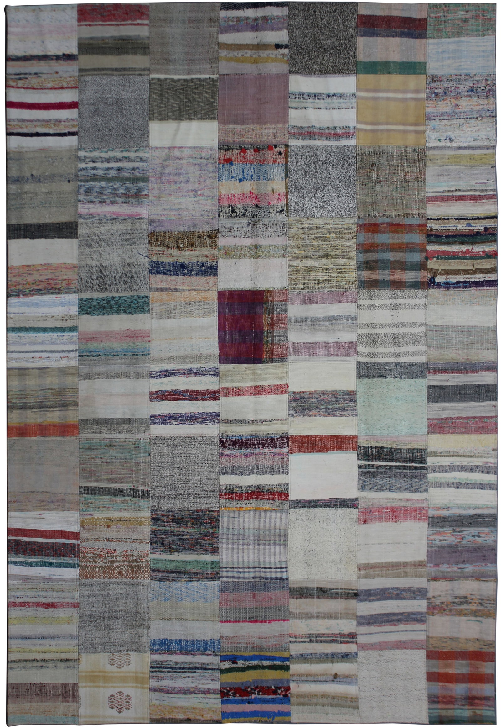 Handmade Vintage Patchwork Rug 6'10" x 9'8" (1 of 3)