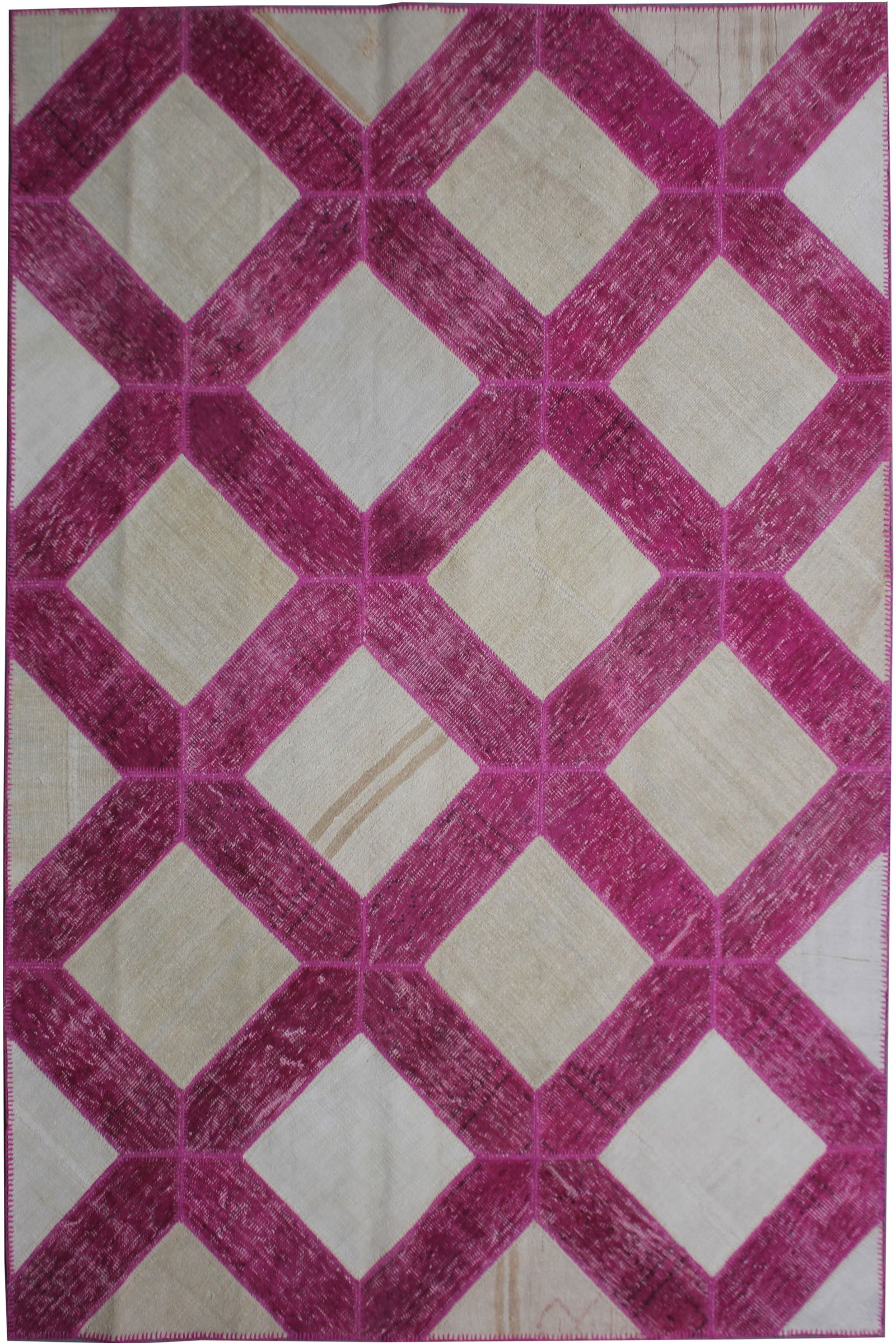 Handmade Vintage patchwork Rug. 7'2" x 10'3" (1 of 4)