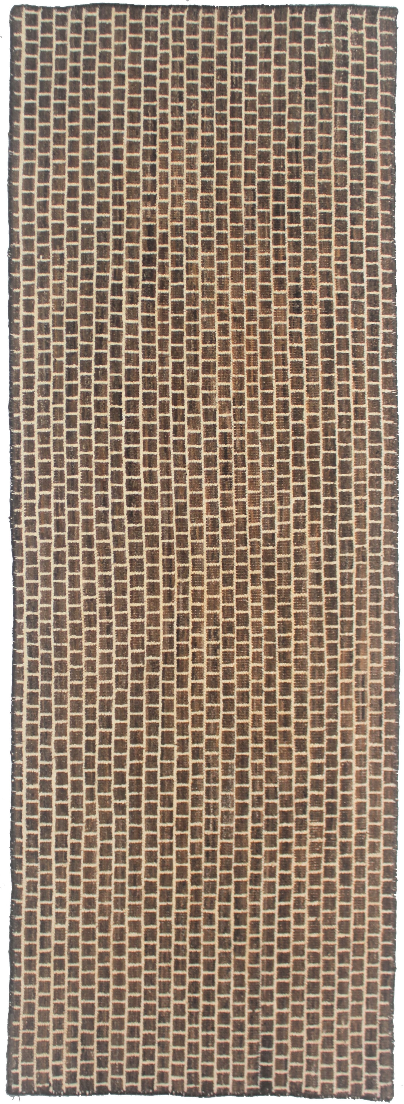 Hand Knotted Modern Style Runner - 3'8" X 10'3" (1 of 4)