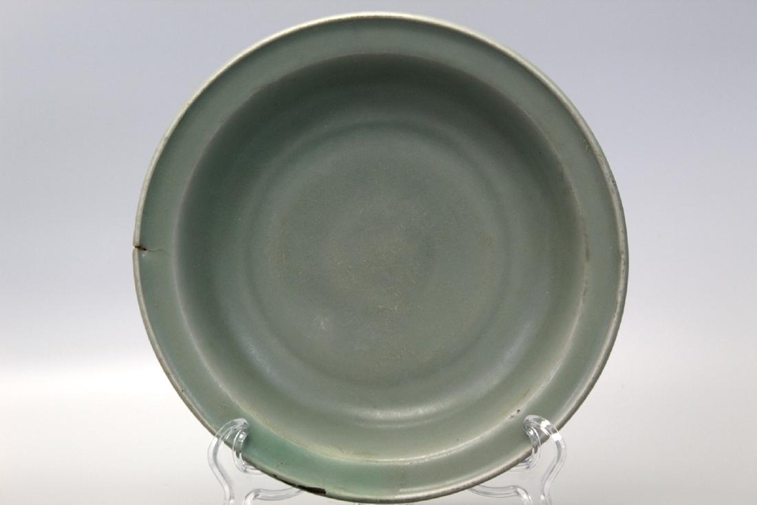 Chinese celadon porcelain dish, Southern Song Period. (1 of 5)