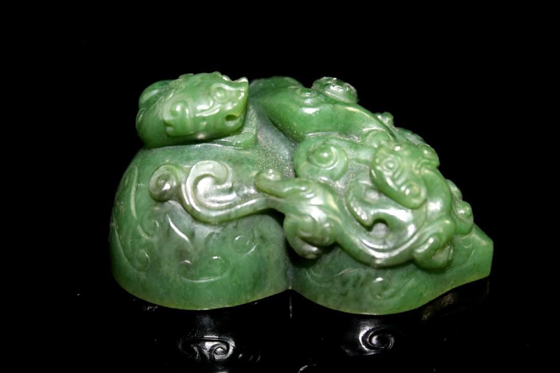 Chinese spinach jade seal. (1 of 5)
