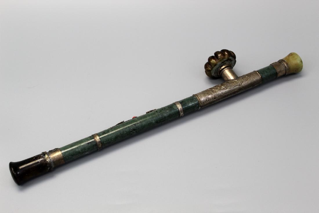 Chinese soapstone smoking pipe. (1 of 6)