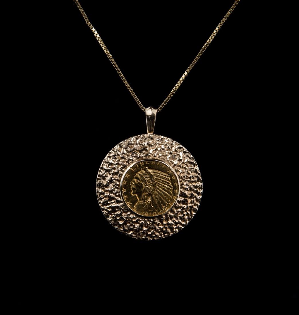 1910 FIVE DOLLAR GOLD COIN NECKLACE (1 of 2)