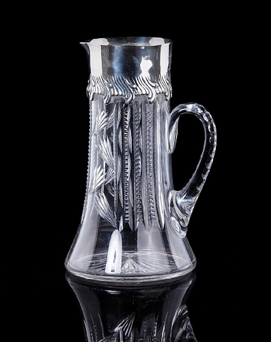 TIFFANY & CO SS RIM & CRYSTAL WATER PITCHER (1 of 8)