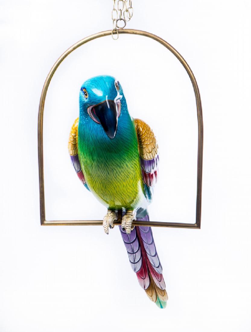 SERGIO BUSTAMANTE (MEXICAN B.1934) PARROT FIGURE (1 of 6)