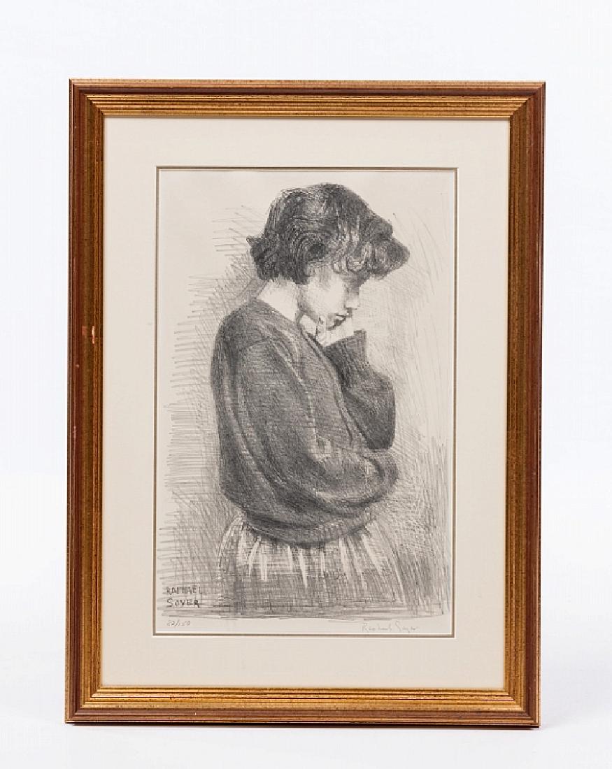 RAFAEL SOYER PORTRAIT LITHOGRAPH  82/150 (1 of 4)