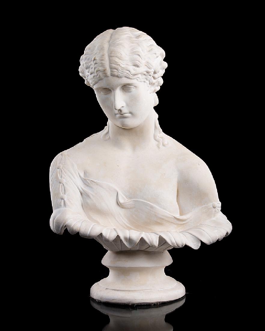 CAST PLASTER BUST OF A WOMAN 20TH C. (1 of 5)