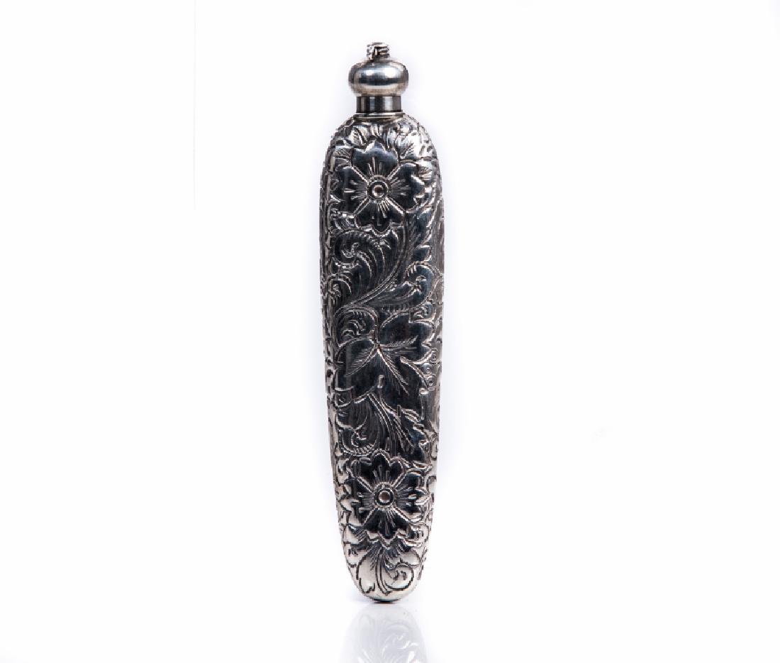 ELONGATED REPOUSSE SS PERFUME BOTTLE (1 of 2)