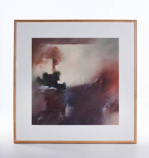 W SCOTT WILSON WATERCOLOR SIGNED: W. Scott Wilson water color signed lower right and dated "87". Measures approx 25 3/8" X 25 3/8" Image size and 36 1/4" square frame size.