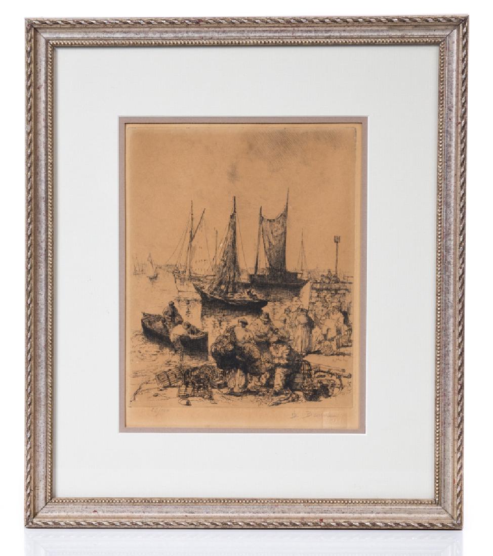 ANTIQUE ETCHING SIGNED LOWER RIGHT (1 of 4)