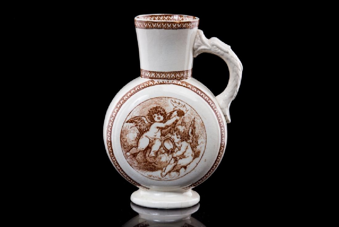 ANTIQUE IRONSTONE HANDLED VASE & PITCHER (1 of 3)