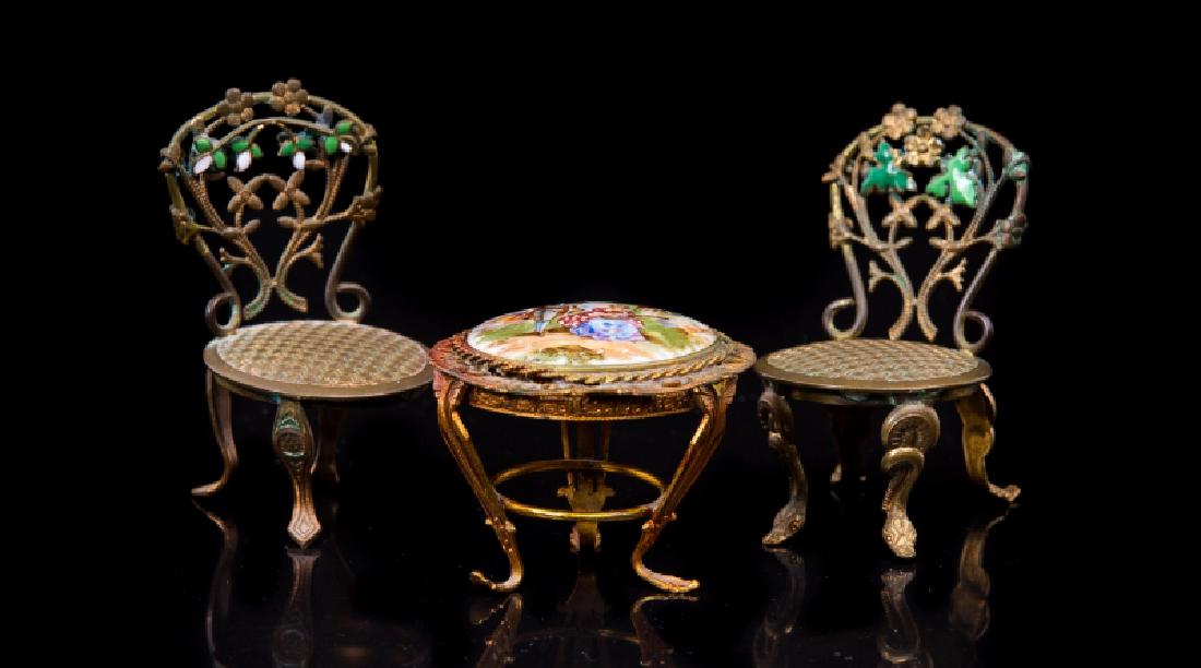 FRENCH MINI TABLE AND CHAIR SET (1 of 3)