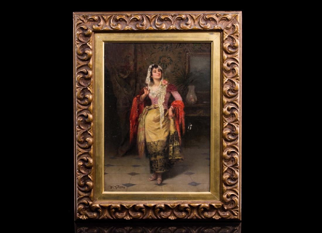 R. VALERO (SPANISH 19TH C PAINTING ON CANVAS) (1 of 3)