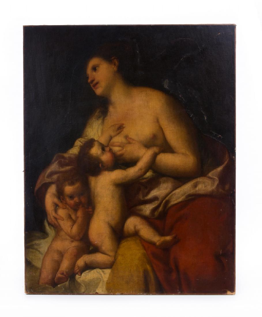 ANTIQUE OLD MASTER OIL PAINTING ON CANVAS (1 of 3)