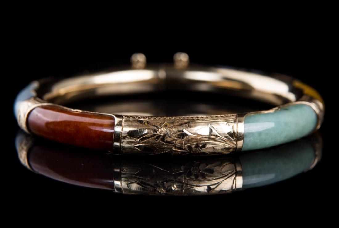 14KT YG & JADE BANGLE (1 of 5)