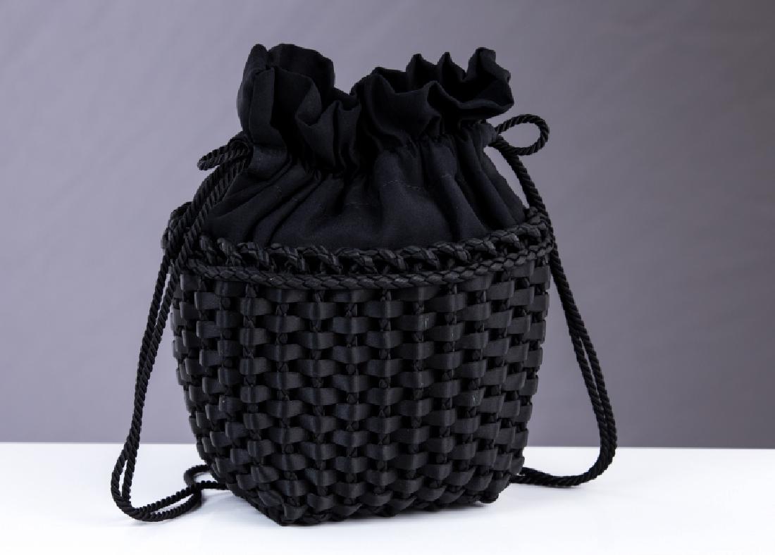 BOTTEGA VENETA BLACK SATIN PURSE (1 of 4)