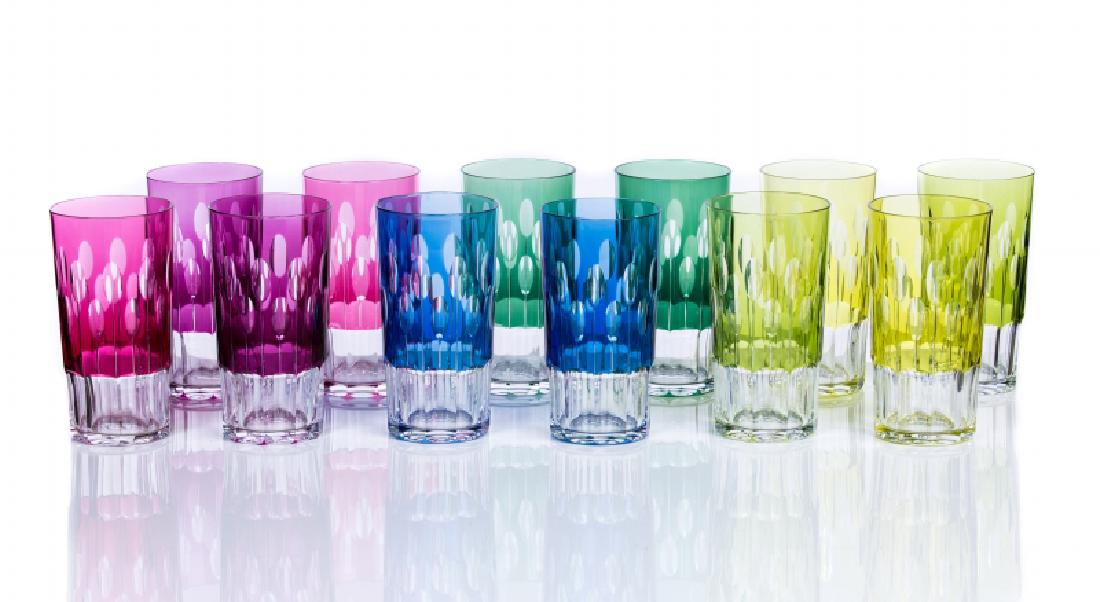 SET OF 12 UNSIGNED BACCARAT CRYSTAL GLASSES (1 of 2)