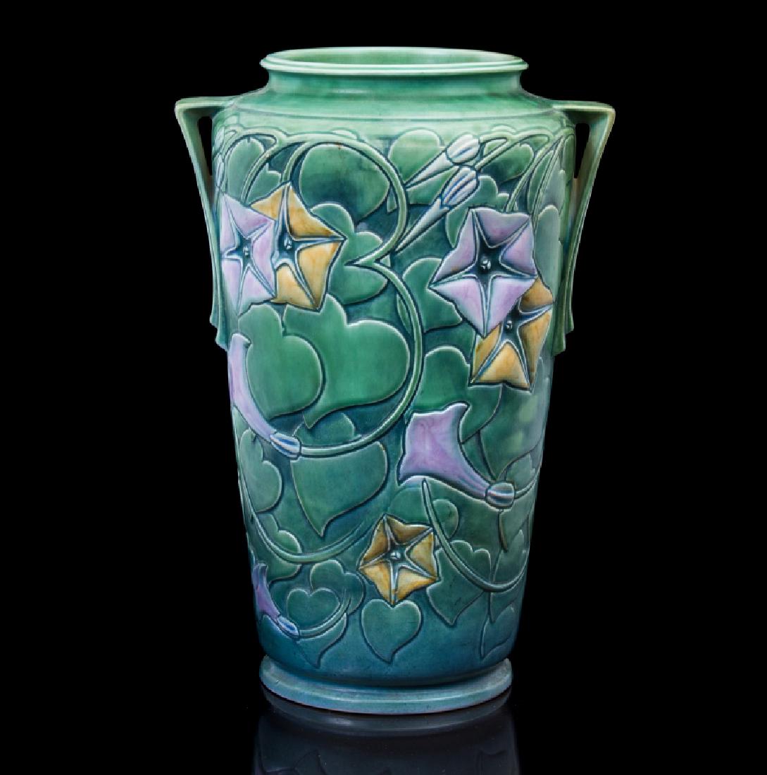 ART POTTERY FLORAL DESIGN VASE (1 of 3)