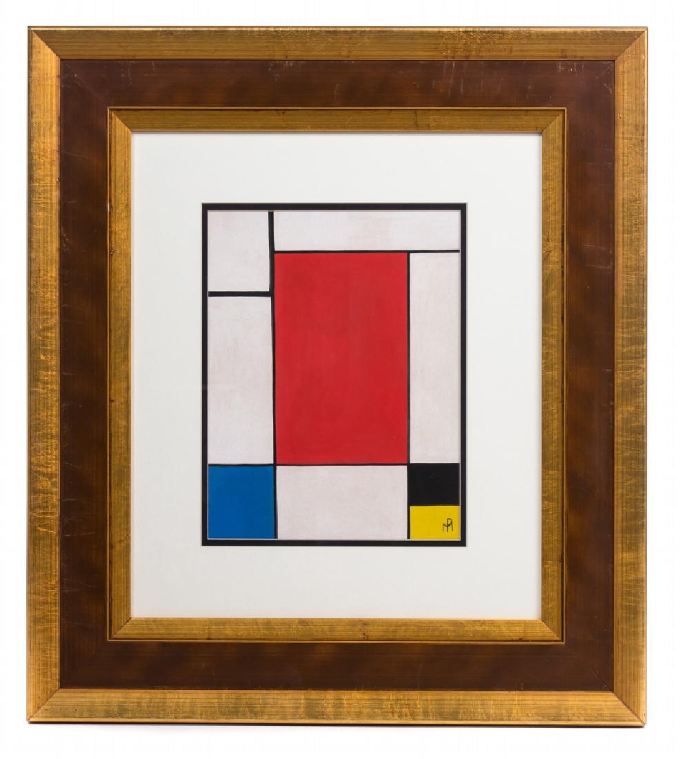 PIET MONRIAN MIX MEDIA PAINTING (1 of 4)