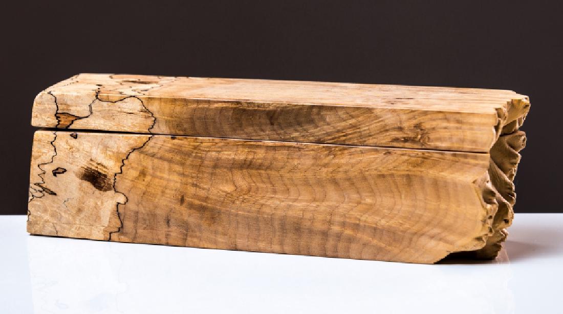 MICHAEL ELKAN (AMERICAN 1942-2014) A CONTEMPORARY: A Michael Elkan studio signed contemporary. Measures approx 19 1/8" L x 3 1/8" h x 2 1/2" depth.