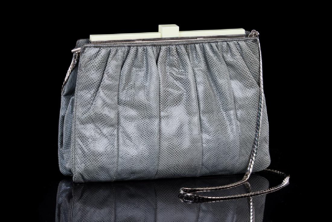 JUDITH LEIBER LIZARD SKIN BAG (1 of 5)