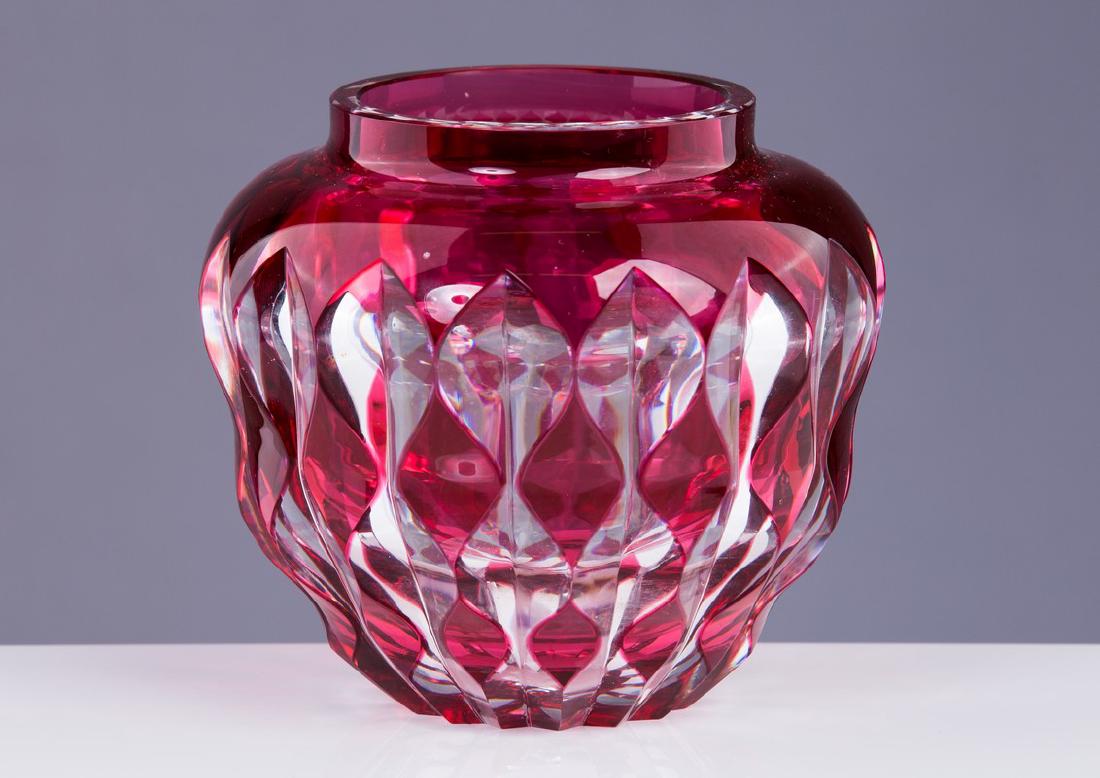 RUBY RED VASE ST. LAMBERT VASE (1 of 4)