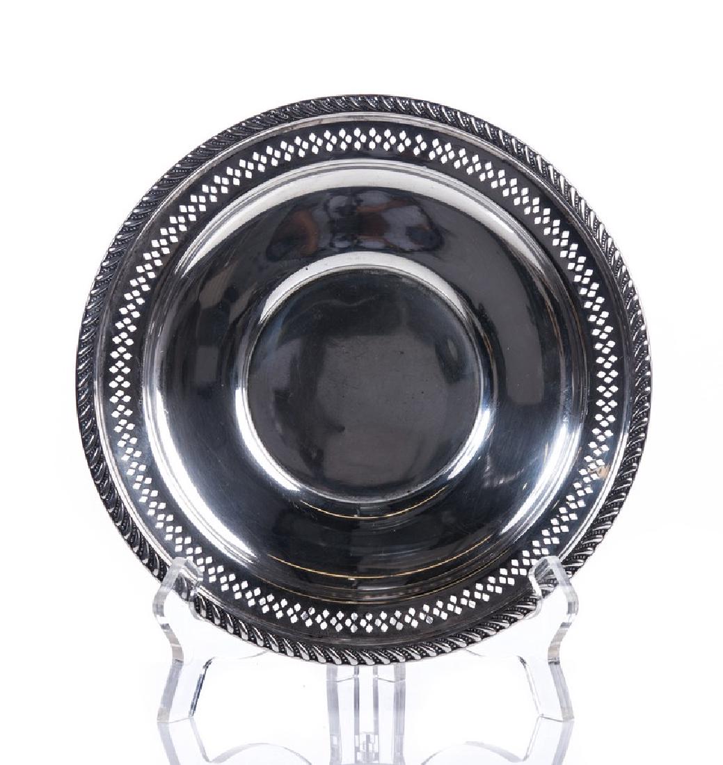 STERLING SILVER PIERCED ROUND TRAY (1 of 5)