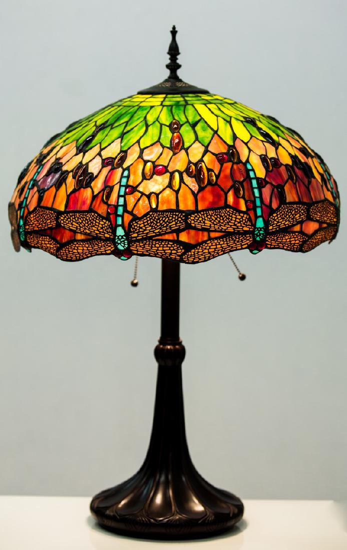 TIFFANY STYLE DRAGONFLY TABLE LAMP (1 of 2)