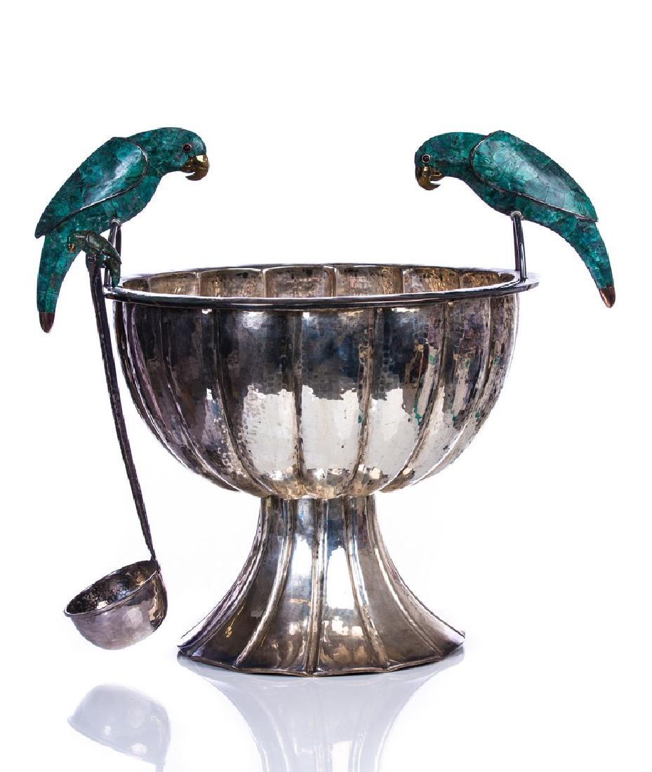 EMILIA CASTILLO SILVER PLATED FIGURAL PUNCH BOWL (1 of 7)