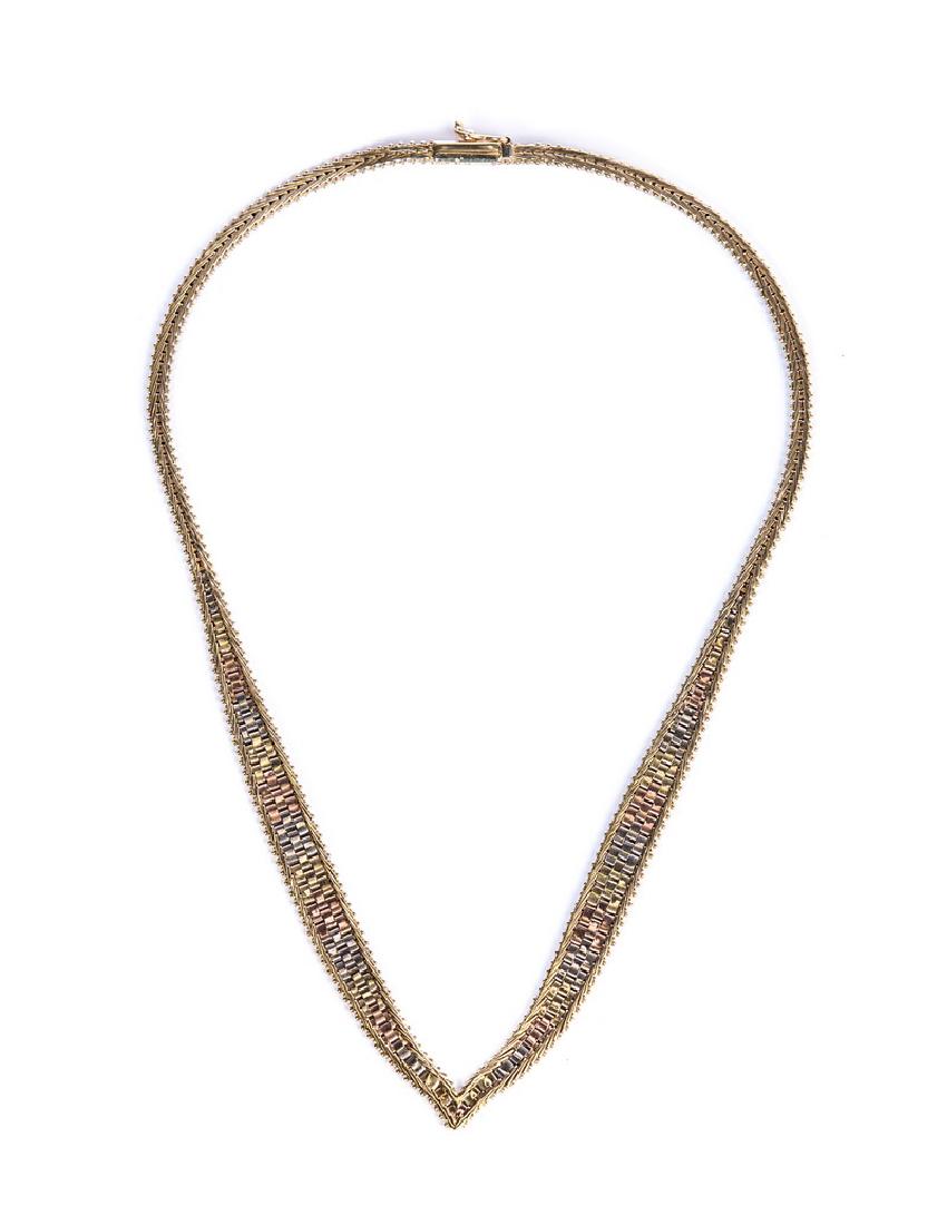 14 KT YG TRI-COLOR NECKLACE (1 of 3)
